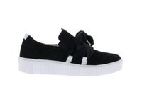 GABOR Women's Slip On Trainer Sneaker in soft nubuk cervo schwarz weiss ice - women's sneaker