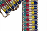 Cthru Women's Multicolor Kota Woven Boho Adjustable Crossbody Bag Strap in summer soltice - women's item - detail view
