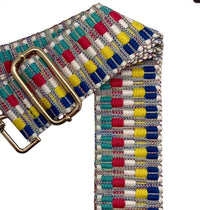 Cthru Women's Multicolor Kota Woven Boho Adjustable Crossbody Bag Strap in summer soltice - women's item - alternate view