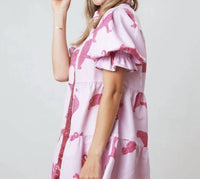 Fantastic Fawn - Feline Femme Poplin Shirt Mini Dress