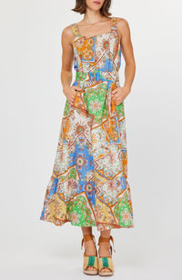 Current Air - Patch Printed Midi Dress