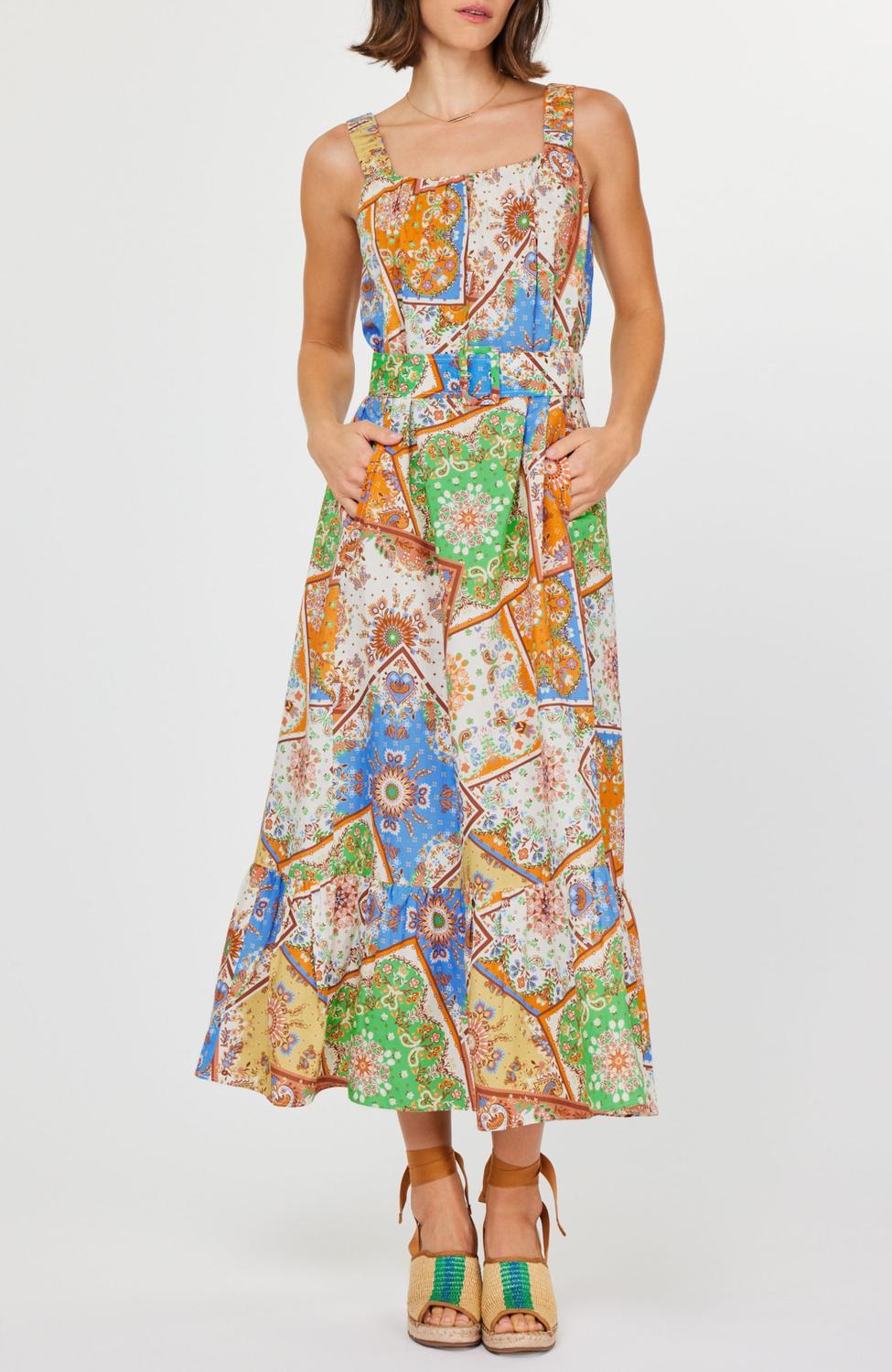 Current Air - Patch Printed Midi Dress