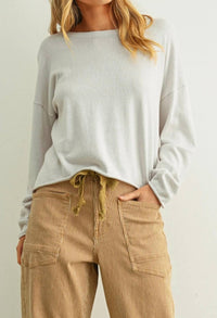 Miou Muse - Essential Rolling Hem Top