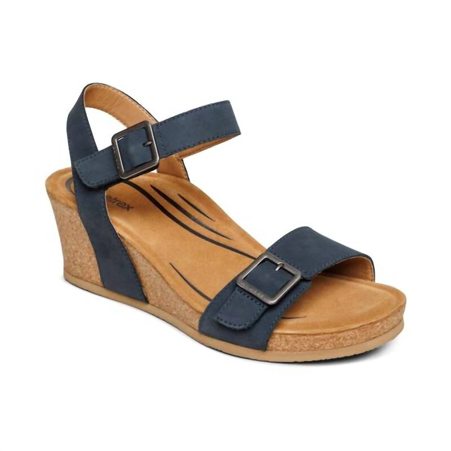 Aetrex - Women's Lexa Quarter Strap Wedge Sandal