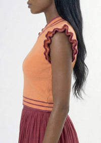 Area Stars Women's Trim Knit Top in peach berry - women's shirt - alternate view