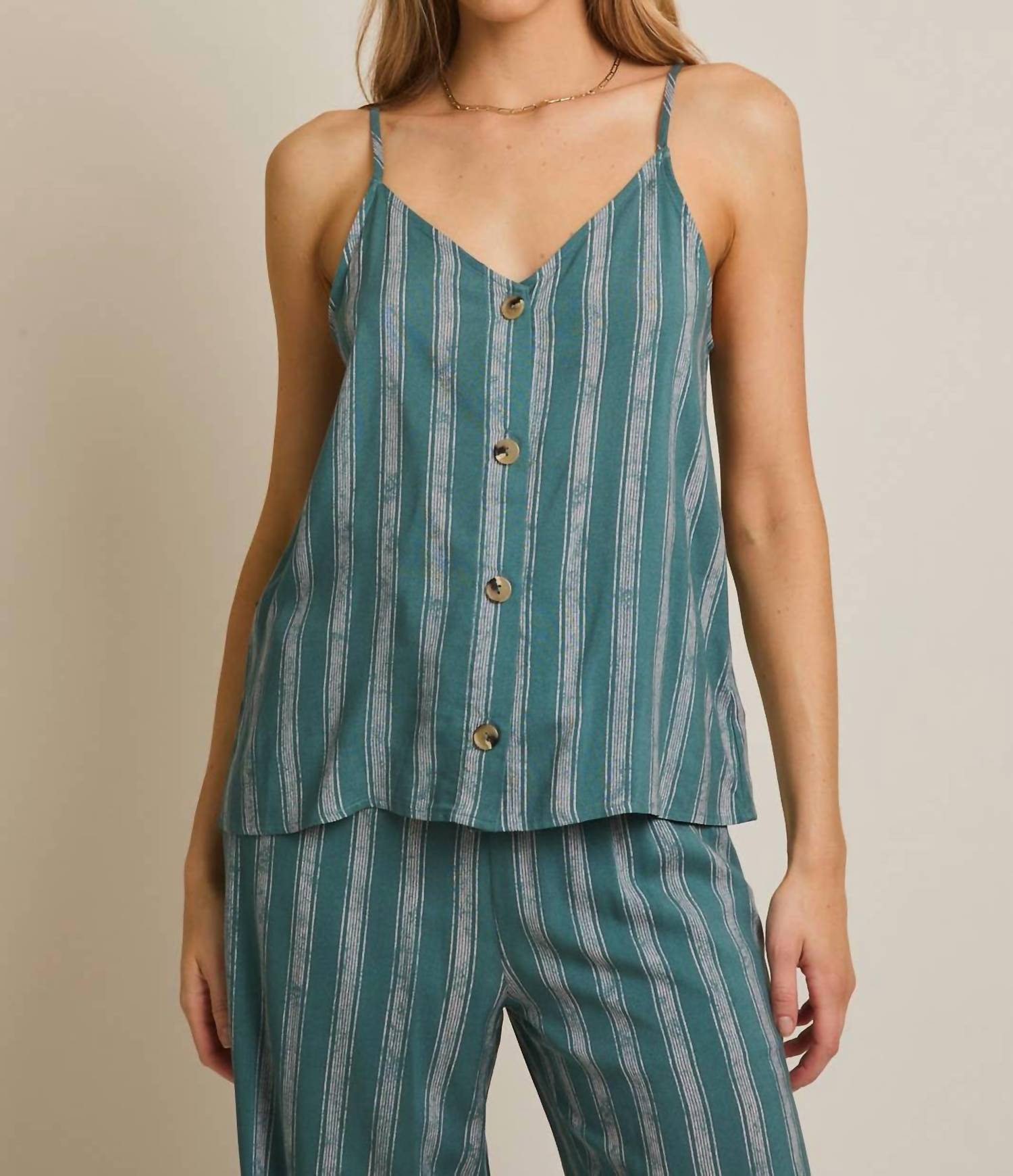 Gilli - Danielle Striped Spaghetti Strap Top