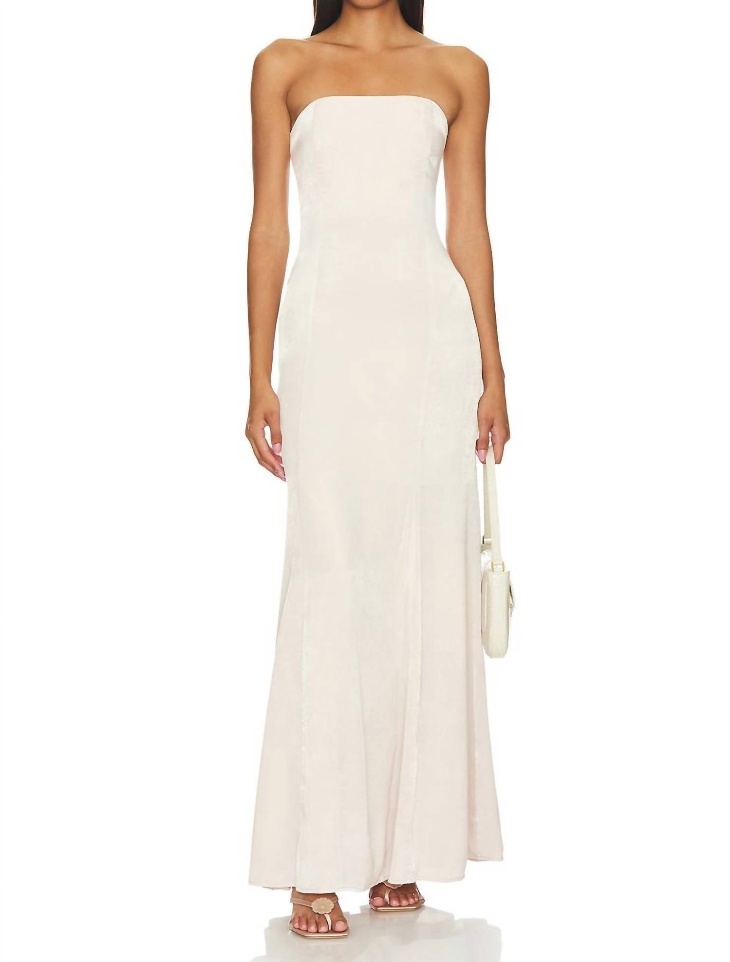 Lovers + Friends Micah Gown in champagne beige - women's dress