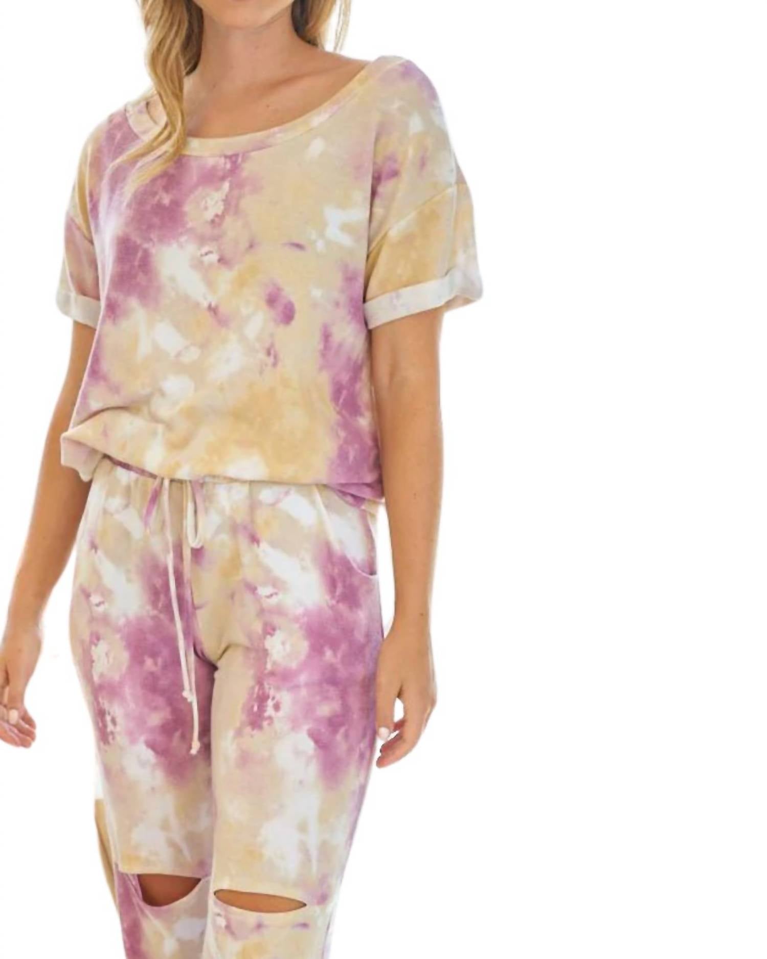 White Birch - Tie Dye Knit Two Piece Set