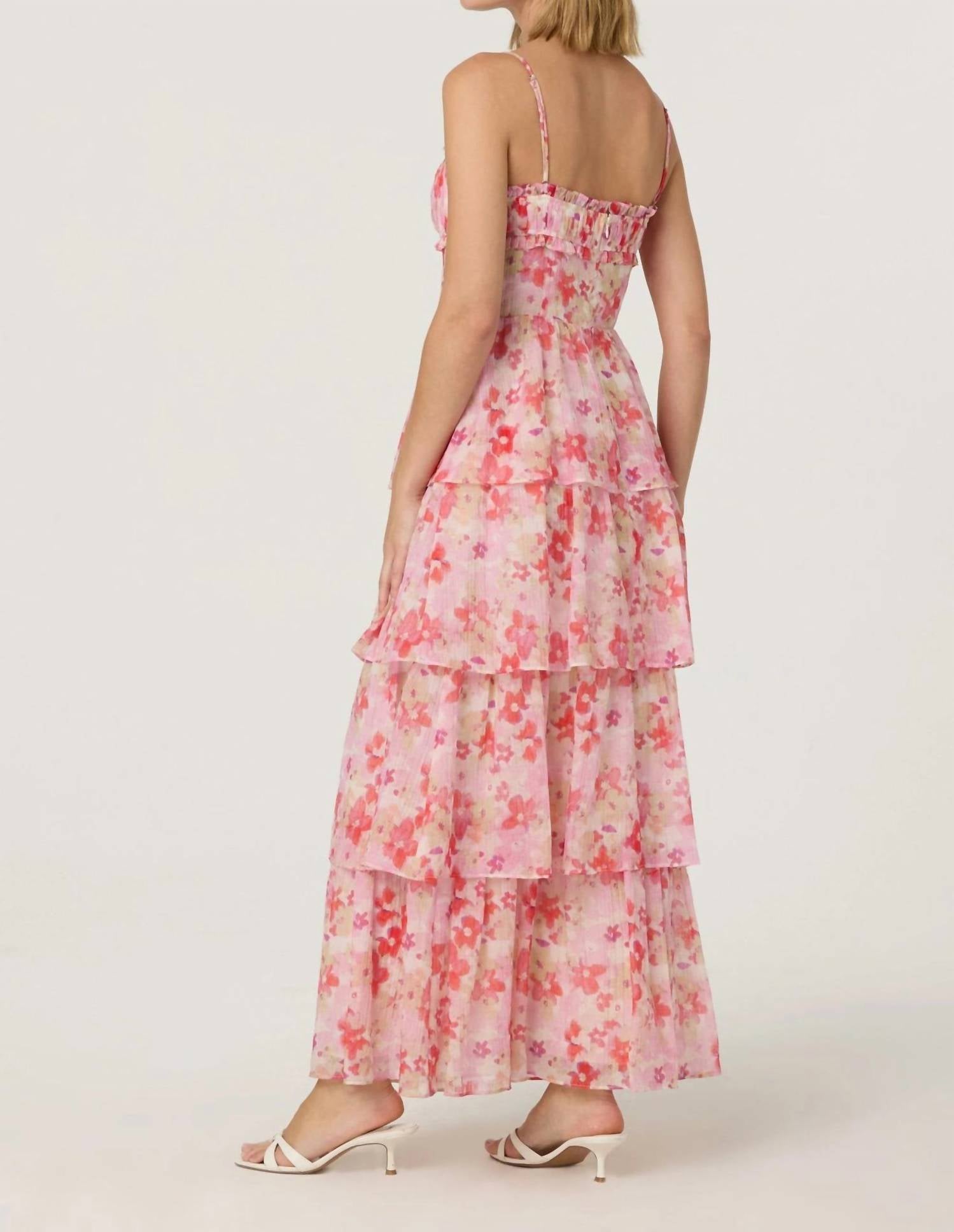 Astr - Vonnessa Pleated Tiered Maxi Dress