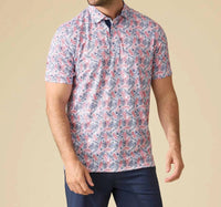 Flags & Anthem Mvp Concord Leaf Print Polo in multi - men's shirt - view 5