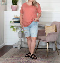 Judy Blue - High Waisted Cut-Off Bermuda Shorts