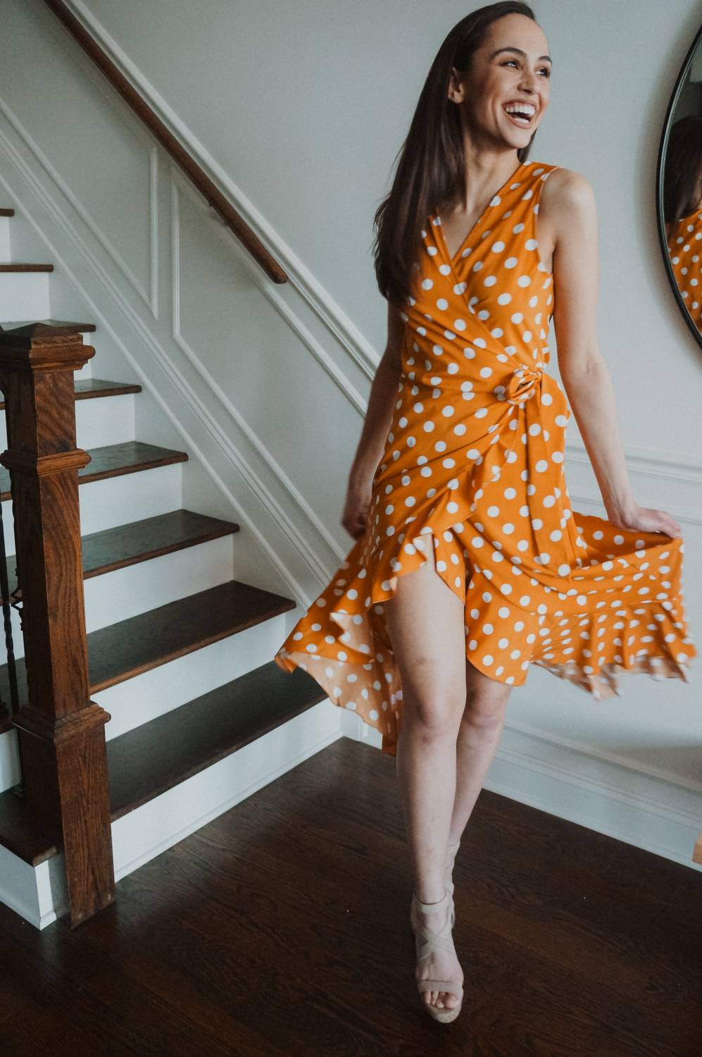 Epretty - Sweetest Thing Polka Dot Wrap Midi Dress