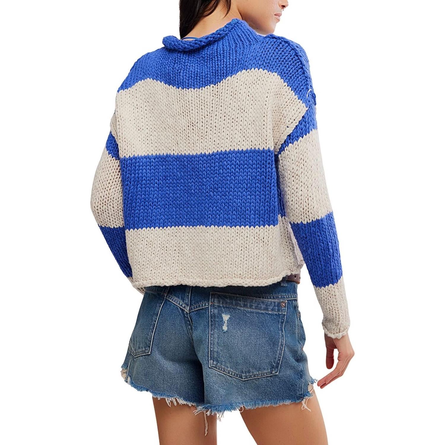 Free People - Opal Rollneck Knit Stripe Sweater