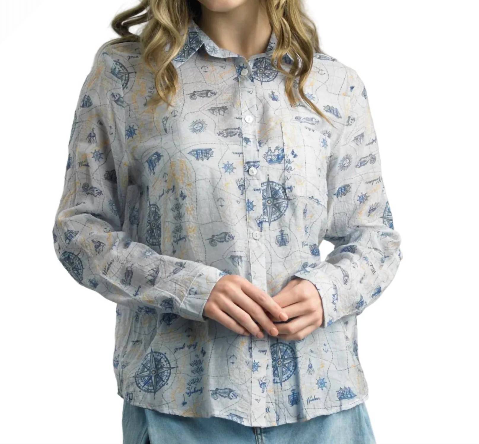 Tempo Paris - Lost At Sea Blouse