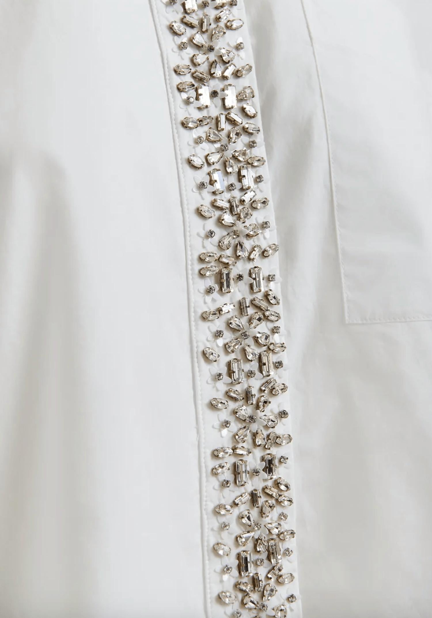 Essentiel Antwerp - Hilver Ebellished Placket Button Down Shirt