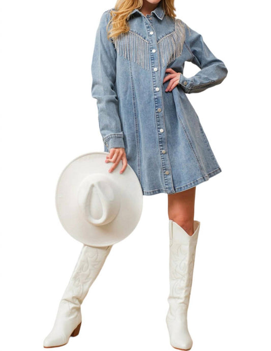 Blue B - Fringe Denim Dress