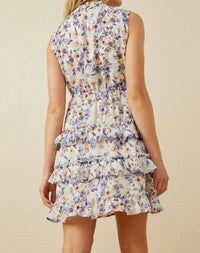 Hayden La - Floral Smocked Neck Tiered Dress