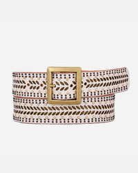 Amsterdam Heritage - Women's Ezra Studded Leather Belt With Square Buckle
