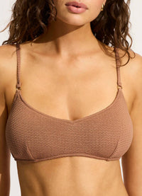Seafolly - Textured Bralette High Cut Bikini