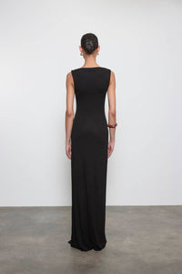 Enza Costa - Silk Rib Sleeveless Boatneck Fluid Maxi Dress