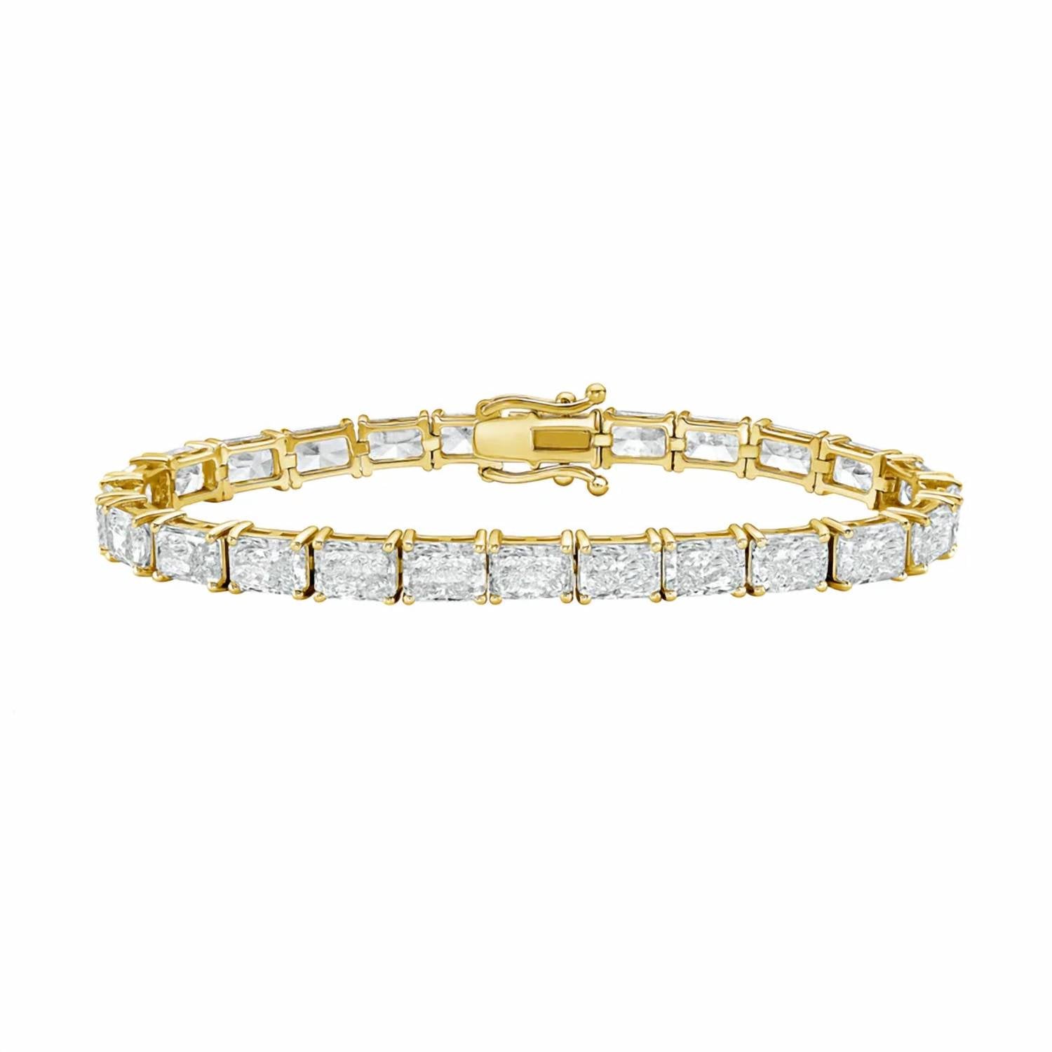 Diana M Jewels - Women's Radiant Lab-Grown Diamond Bracelet (10.00 Ct) - Bold