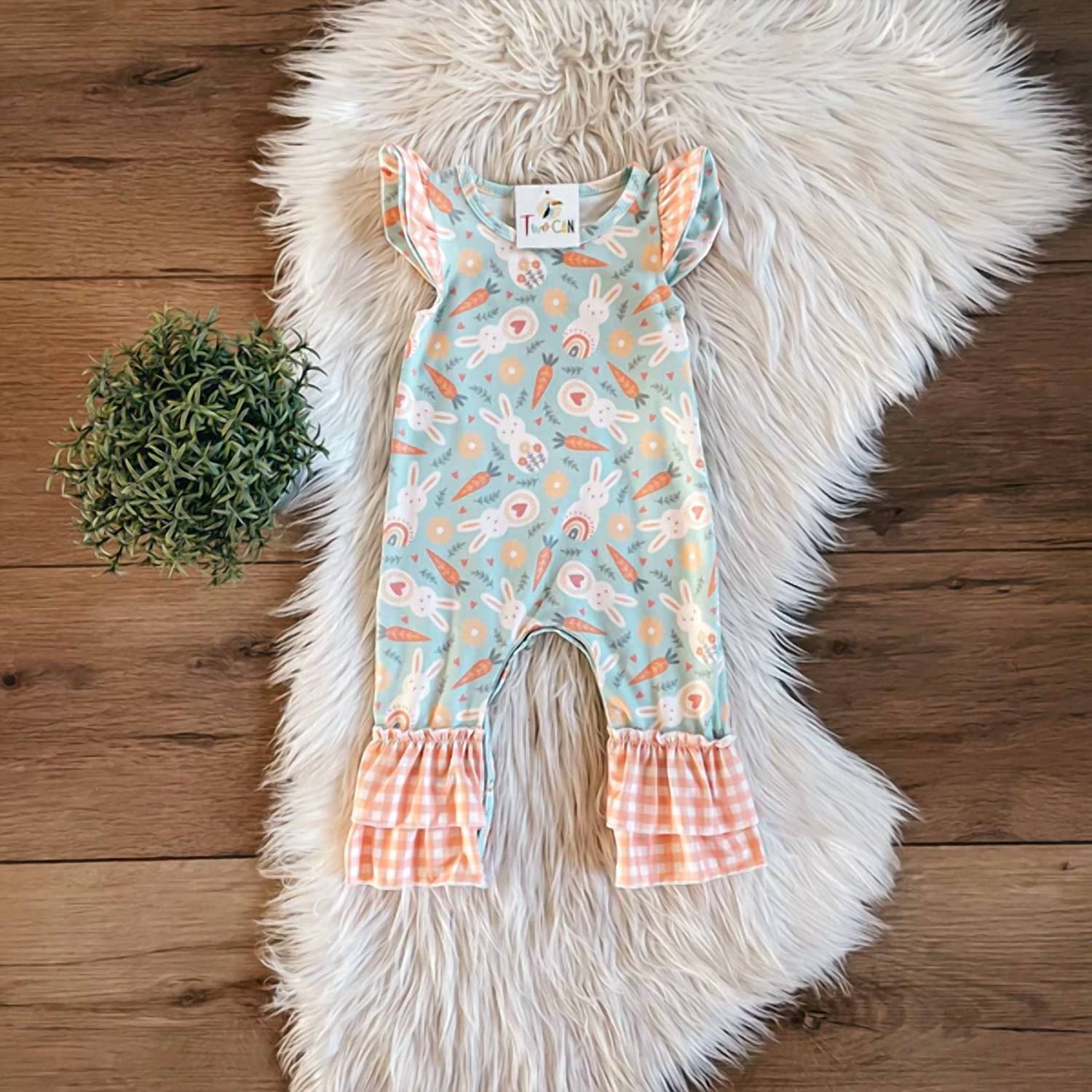 Twocan - Infant Bunnies & Carrots Romper