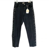 Camila Coelho - Women's Crystal Detail High Rise Jeans