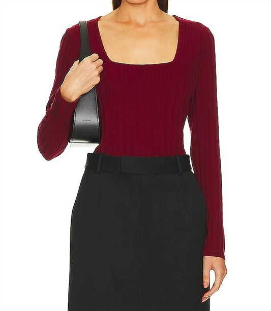 Bobi - Square Neck Long Sleeve Top