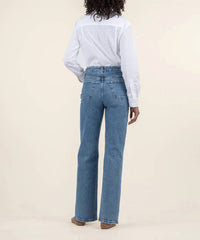 KUT FROM THE KLOTH Sienna High Rise Wide Leg Jean in decisive - women's jeans - detail view
