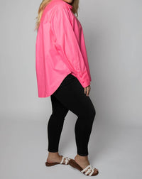 Good American - COATED POPLIN WEEKEND SHIRT