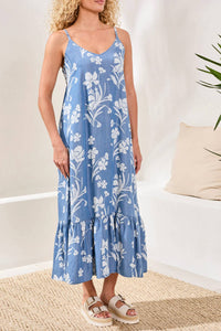 Tribal - Maxi Dress With Bottom Frill