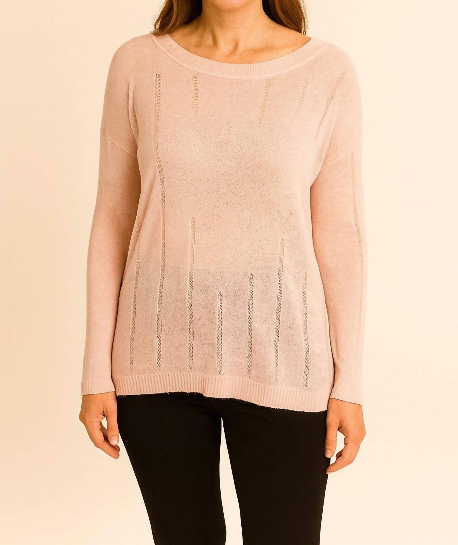 Planet By Lauren G. - Runs Boat Neck Sweater