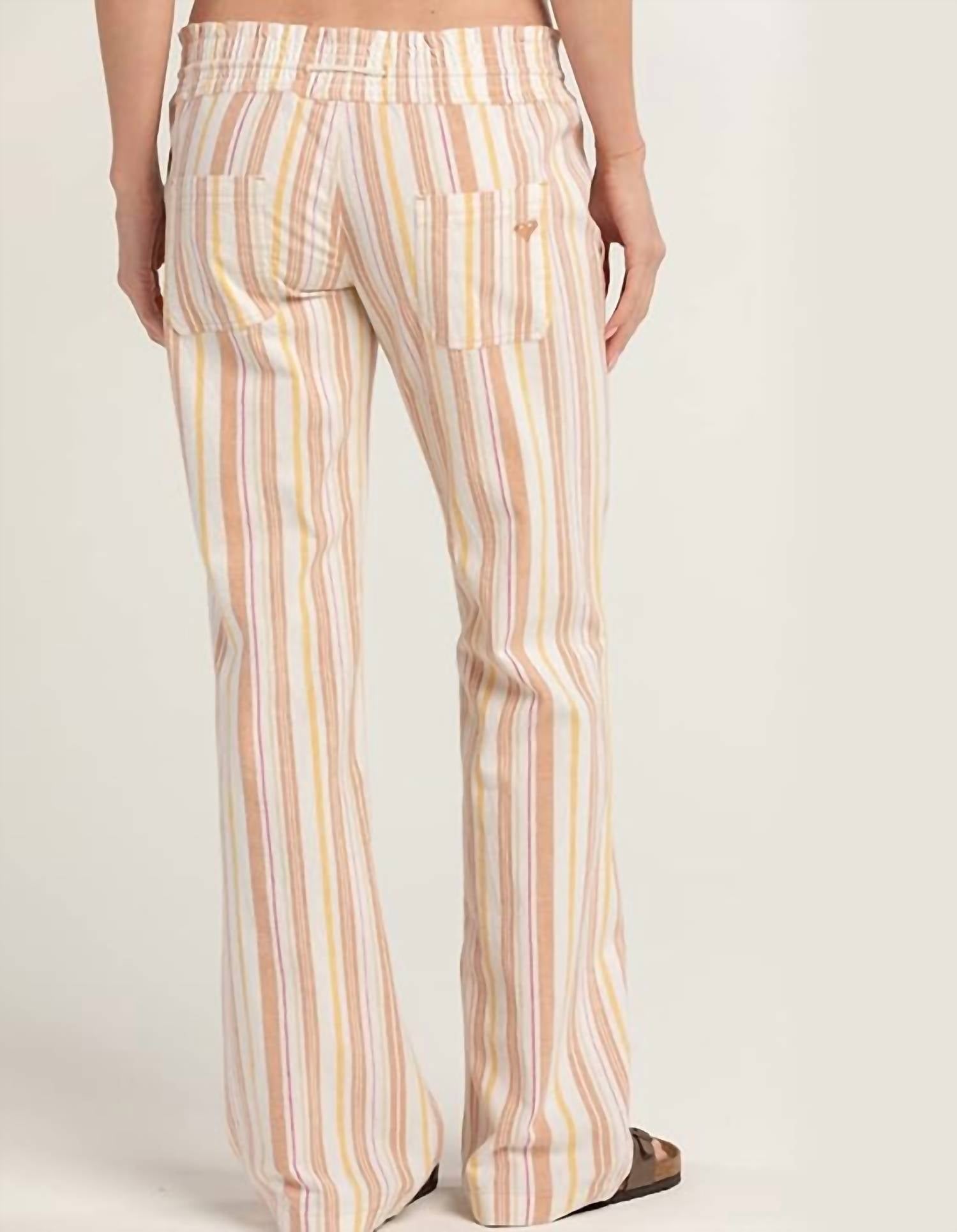 Roxy - Oceanside Flared Yarn-dyed Pants