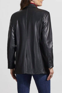 Tribal - Faux Leather Blazer