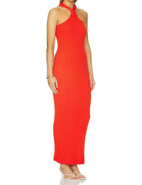 Line And Dot - Lucky Halter Knit Maxi Dress