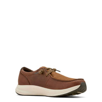 ARIAT Men's Buckeye Waterproof Shoe in brown tan woven embossed - men's loafer
