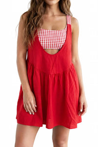 La Society - Faux 2 Pieces Mini Dress