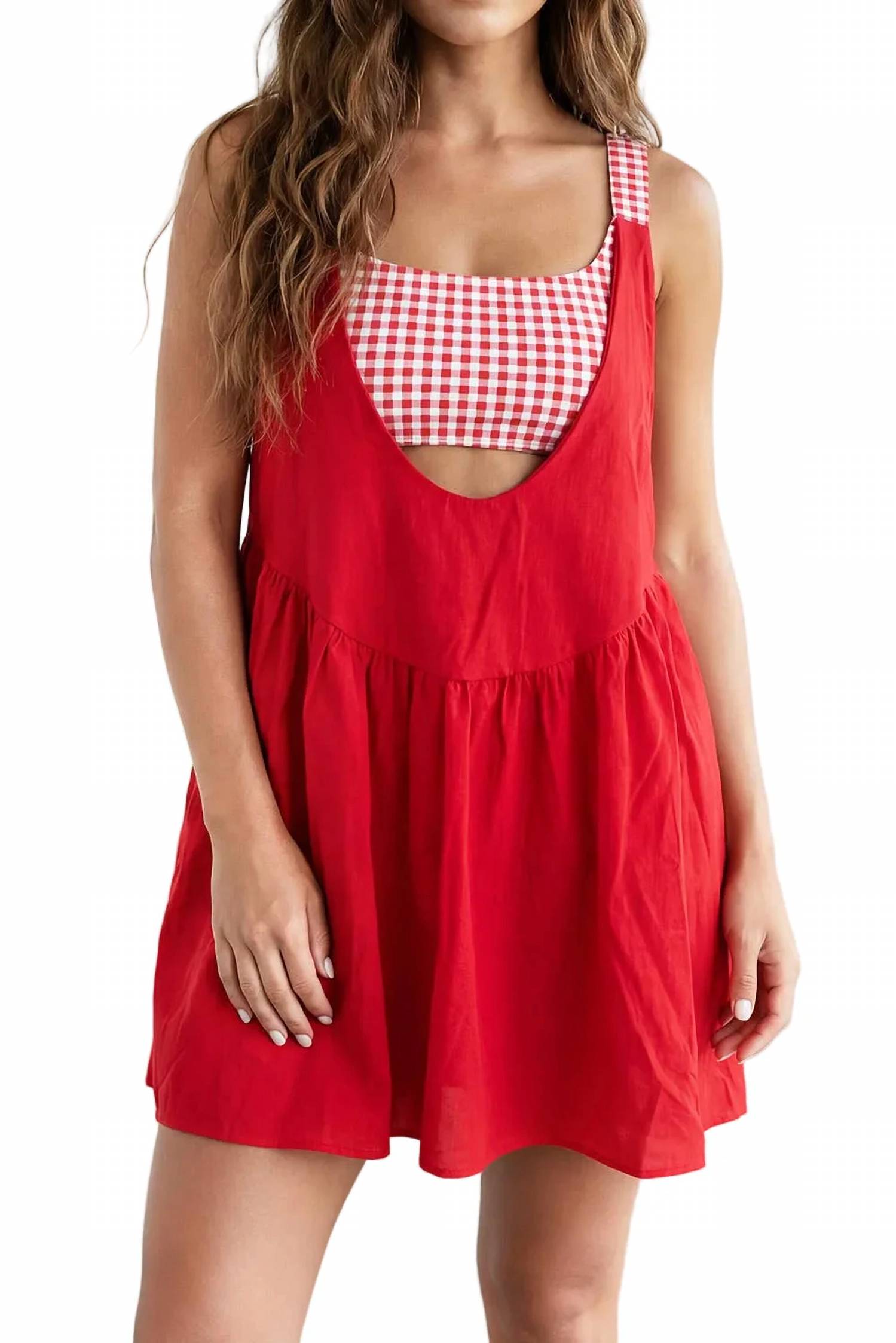 La Society - Faux 2 Pieces Mini Dress