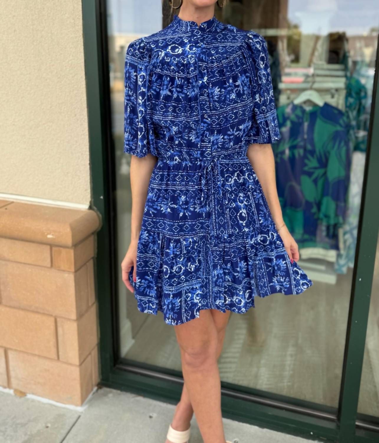 GILNER FARRAR Adelyn Dress in santorini print - women's dress - alternate view