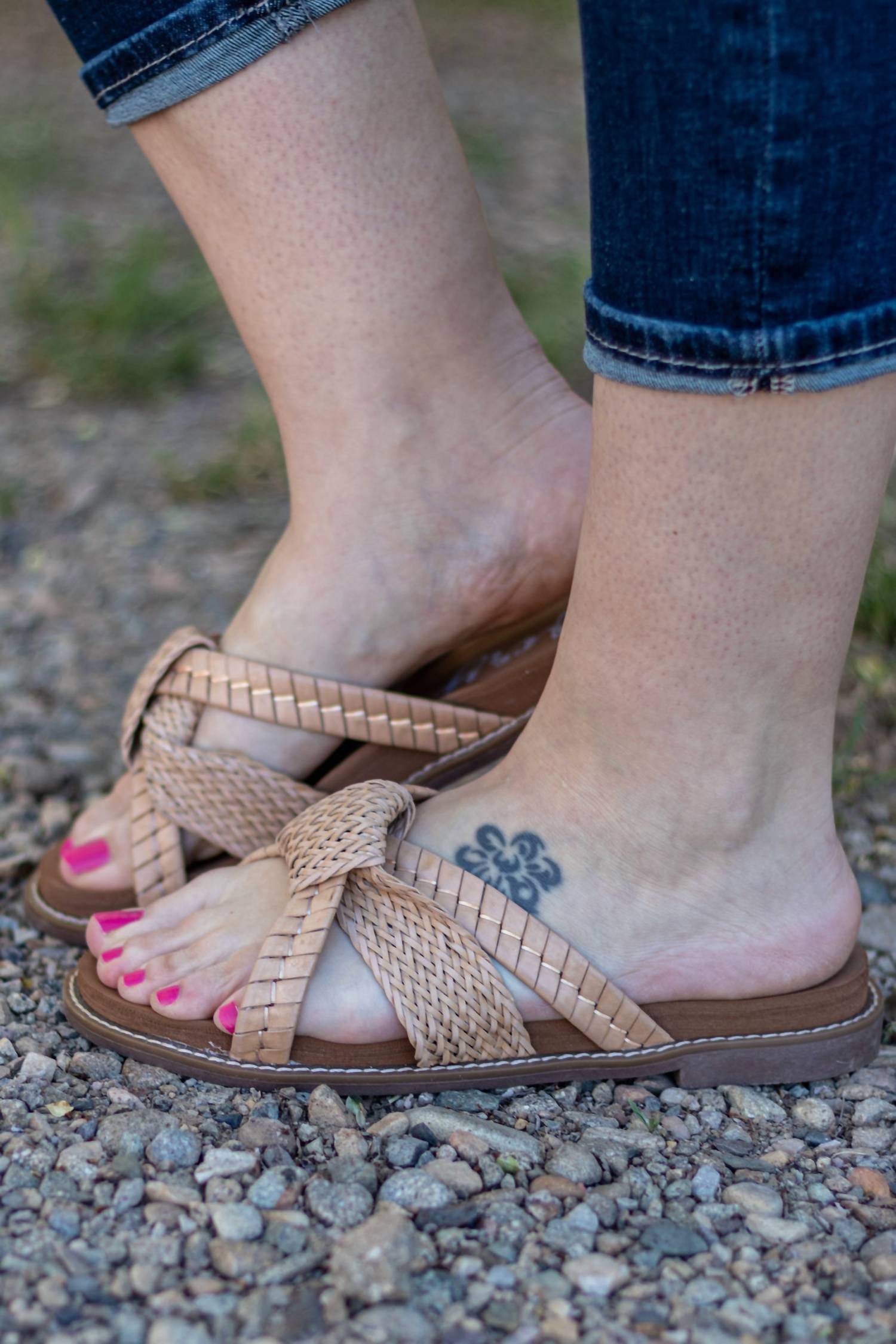 Very G Women's Kinsley Sandal in nude - women's sandal - detail view