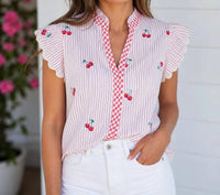 Thml - Cherry Stripe Top