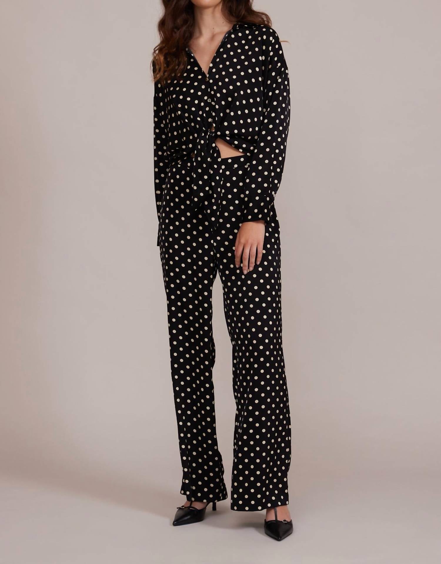 Lucy Paris - Rue Polka Dot Wide Leg Pants