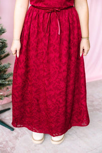 In February - Velvet Waist Maxi Dress