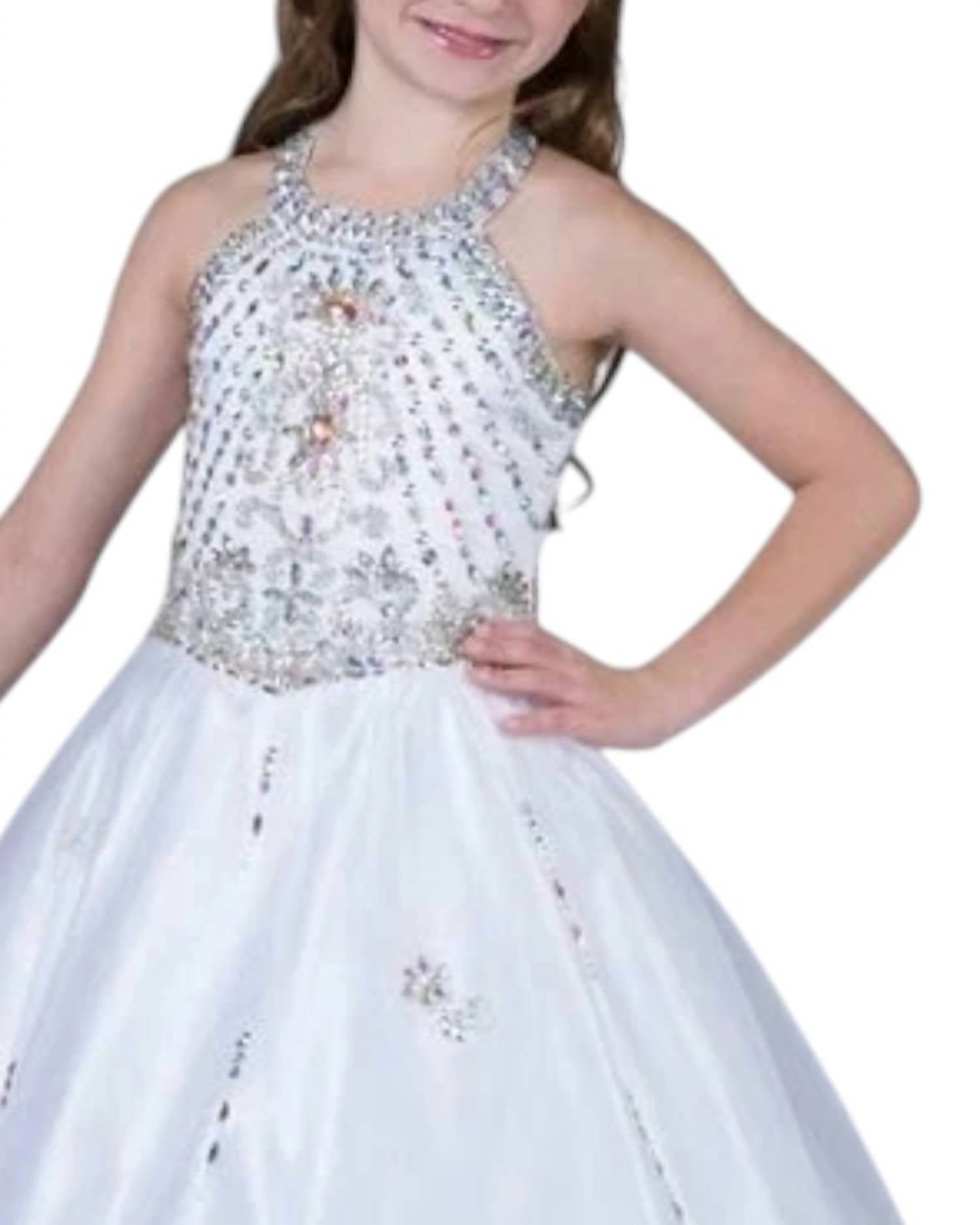 Little Rosie - Girl's Glitz Long National Pageant Dress
