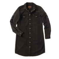 Madison Creek Outfitters Savannah Denim Shirt Dress in black - women's dress - alternate view