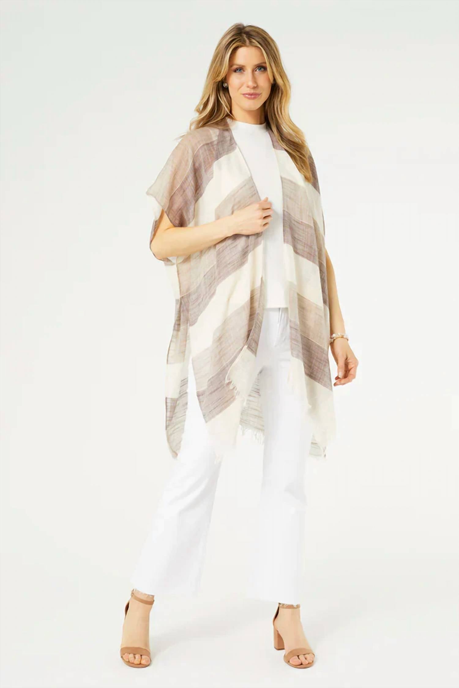 Coco + Carmen - Oriana Stripe Ruana