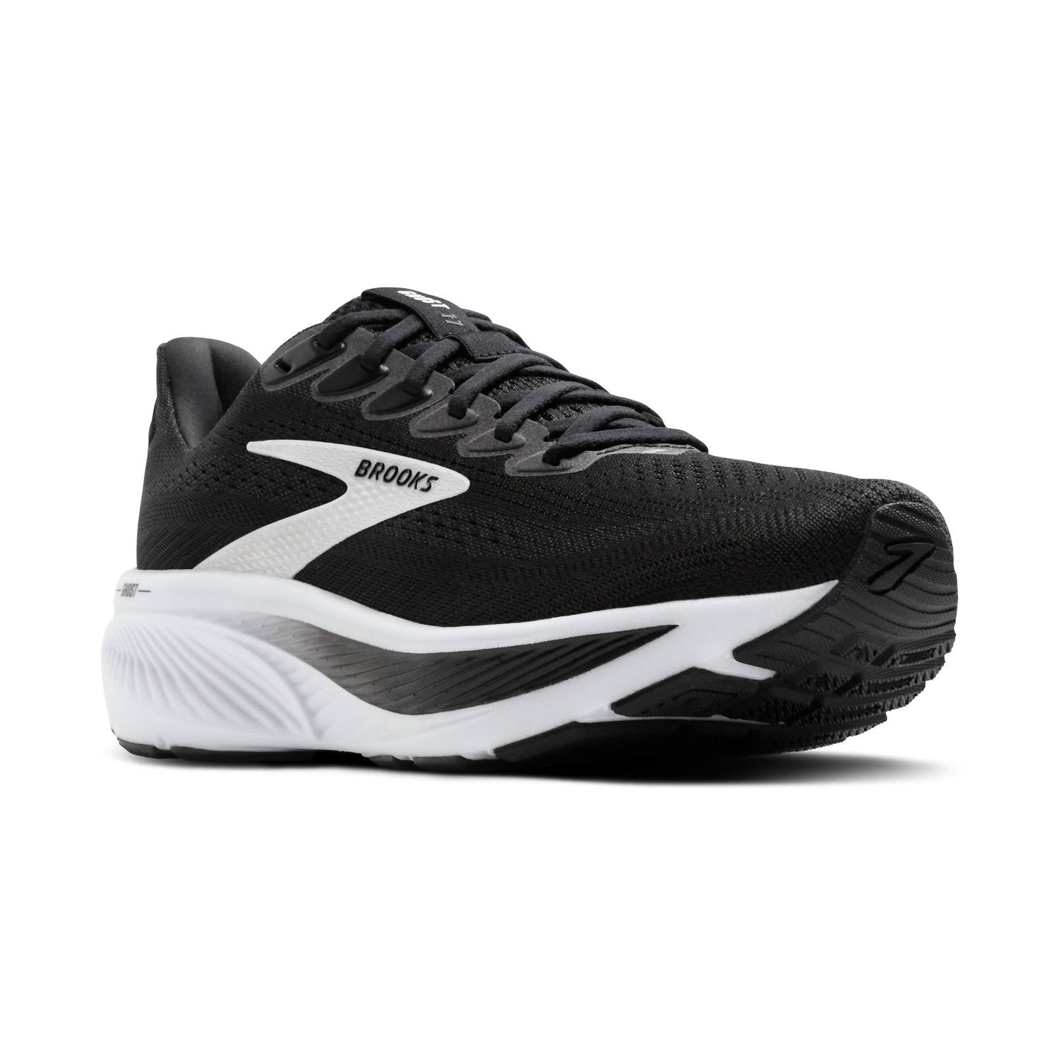 BROOKS Men's Ghost 17 Running Shoes in black white - men's shoe
