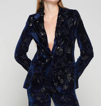 Vilagallo - Helen Flower Sequins Velvet Jacket
