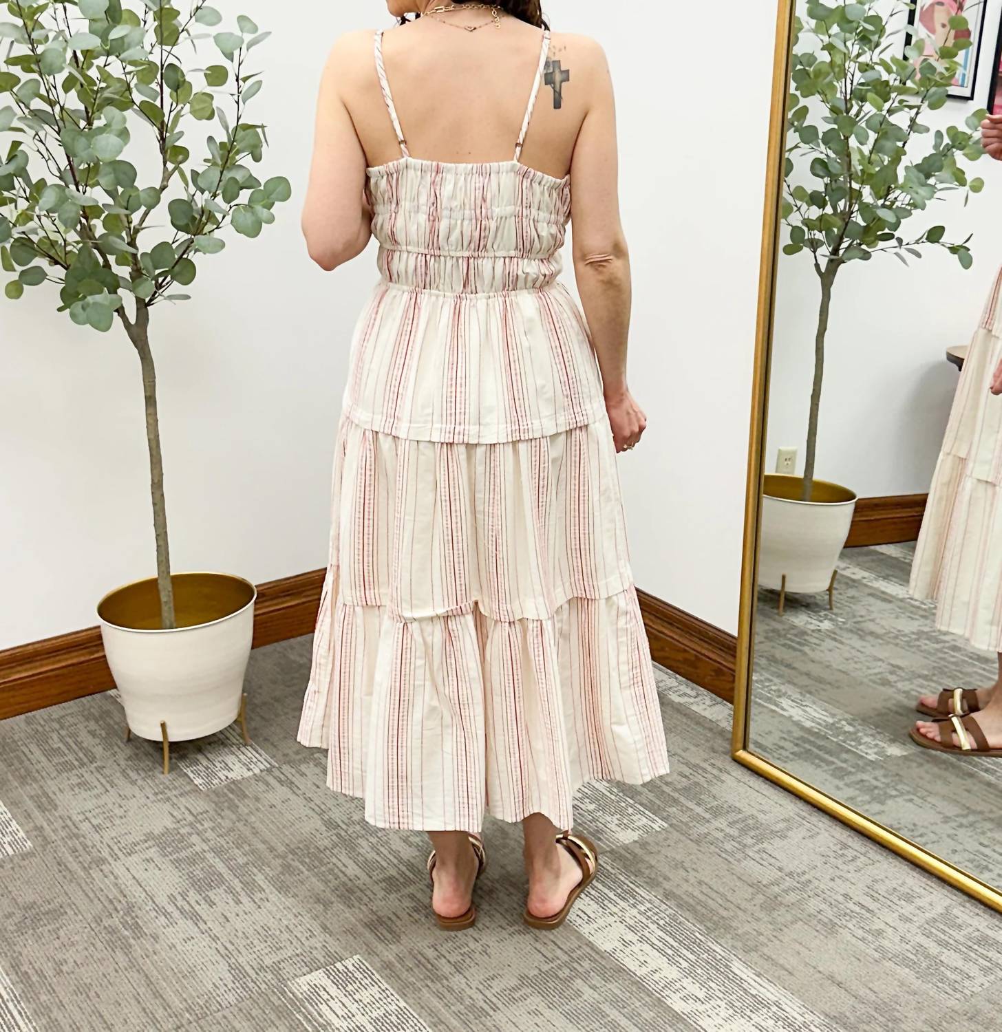 Hayden La - Striped Midi Dress