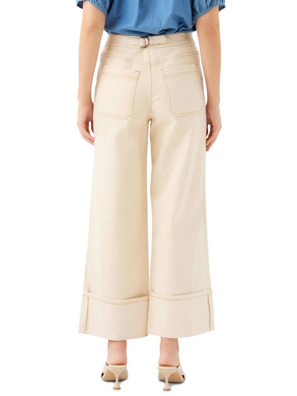 Fifteen Twenty - Dana Cuffed Wide-Leg Jeans
